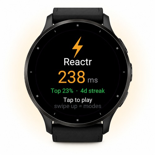 Reactr: Reaction-time trainer with a world ranking