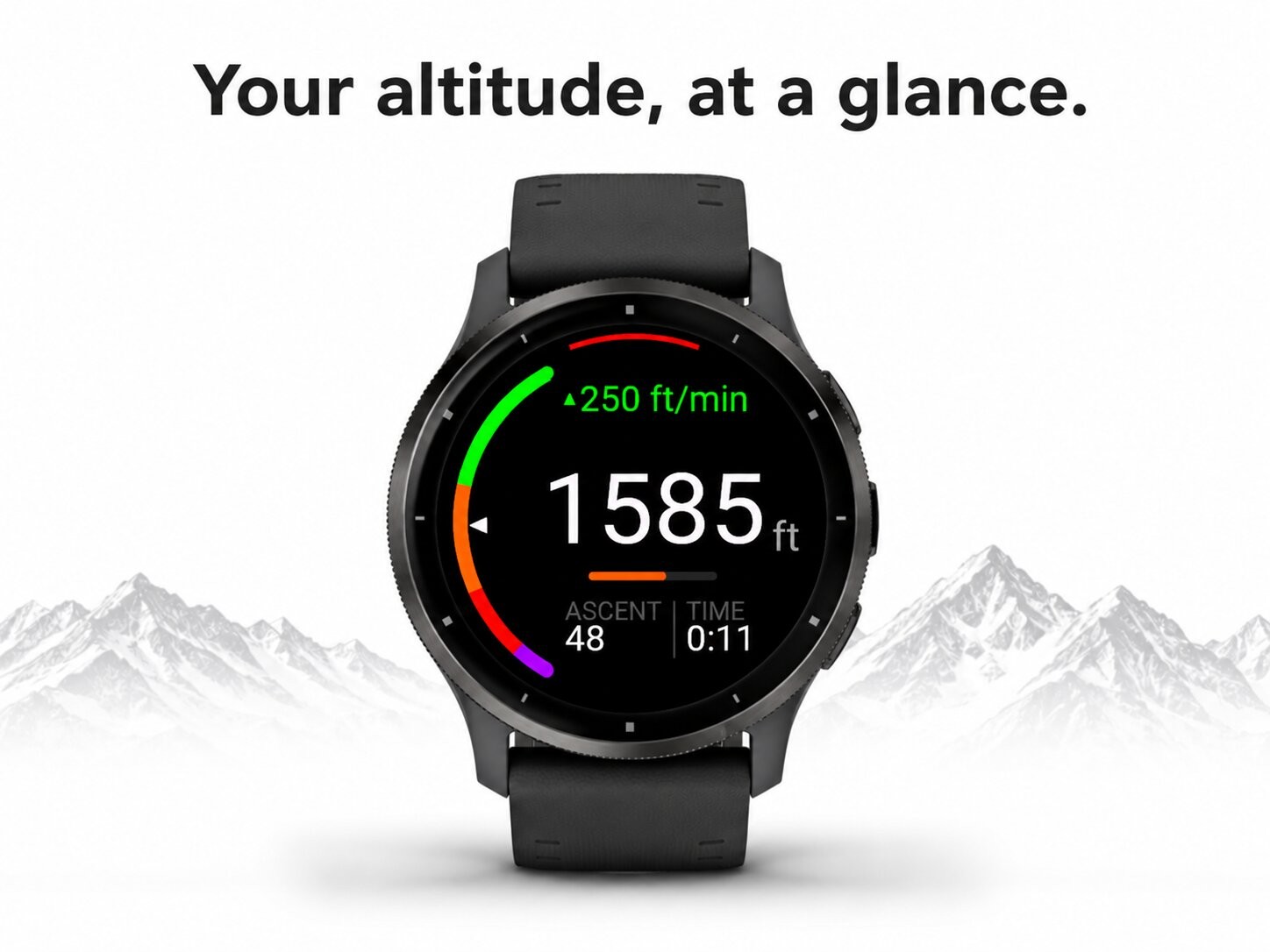 AltiZone for Garmin: Barometric altimeter with colour zones and alarms