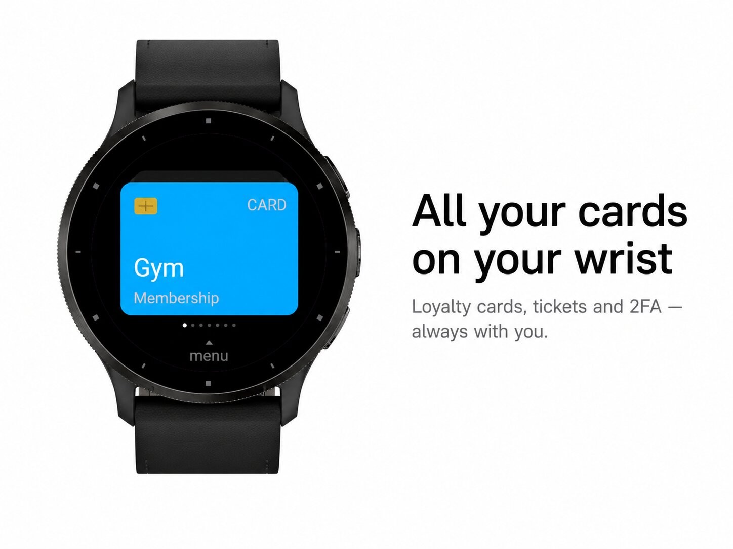 CardVault for Garmin: Loyalty cards, tickets and 2FA codes