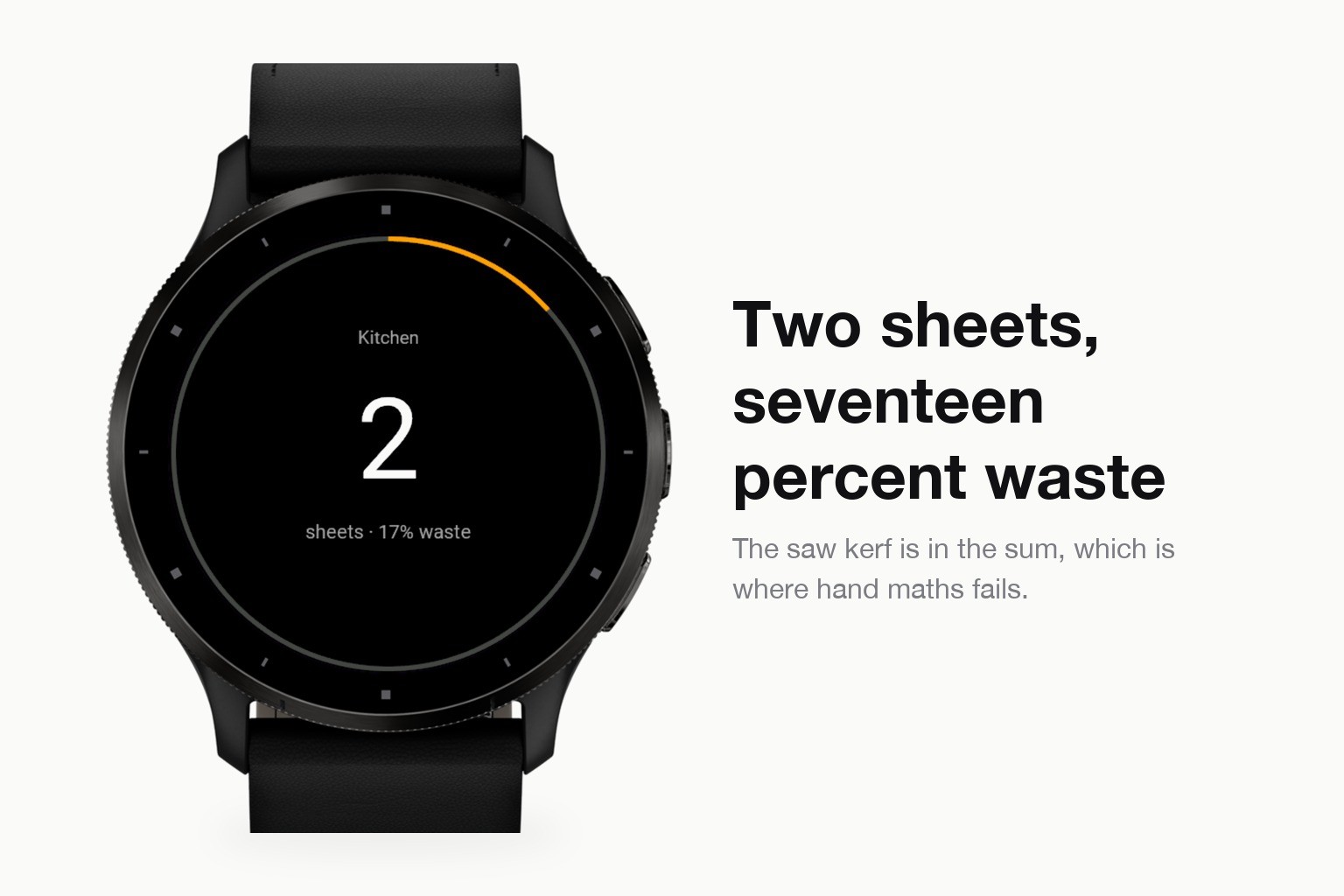 Cutwise for Garmin: Cut plan and sheet count for sawing