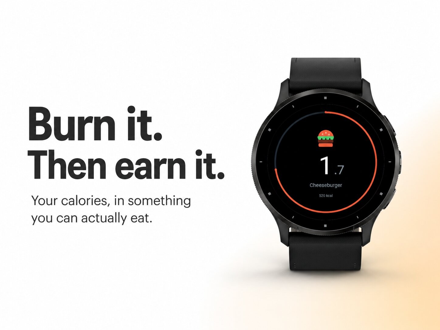 Earned for Garmin: Burned calories as portions of food