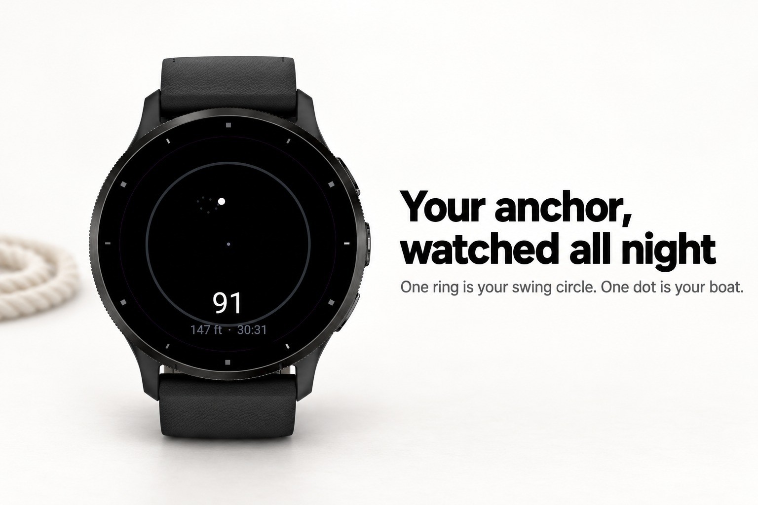 Kedge for Garmin: Anchor watch with a drag alarm
