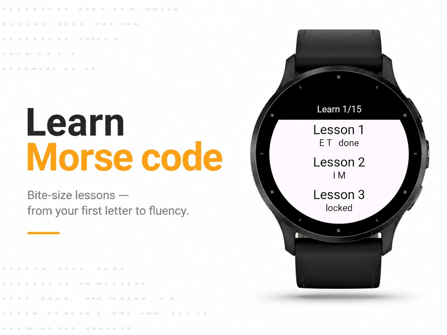 MorseTap for Garmin: Learn, practise and translate Morse code