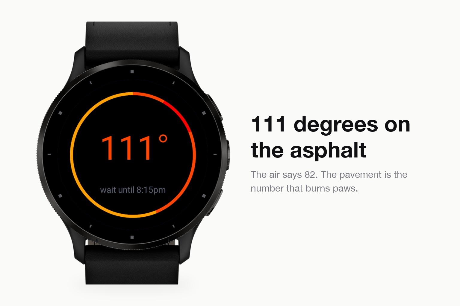 Pawcast for Garmin: When it is safe to walk the dog