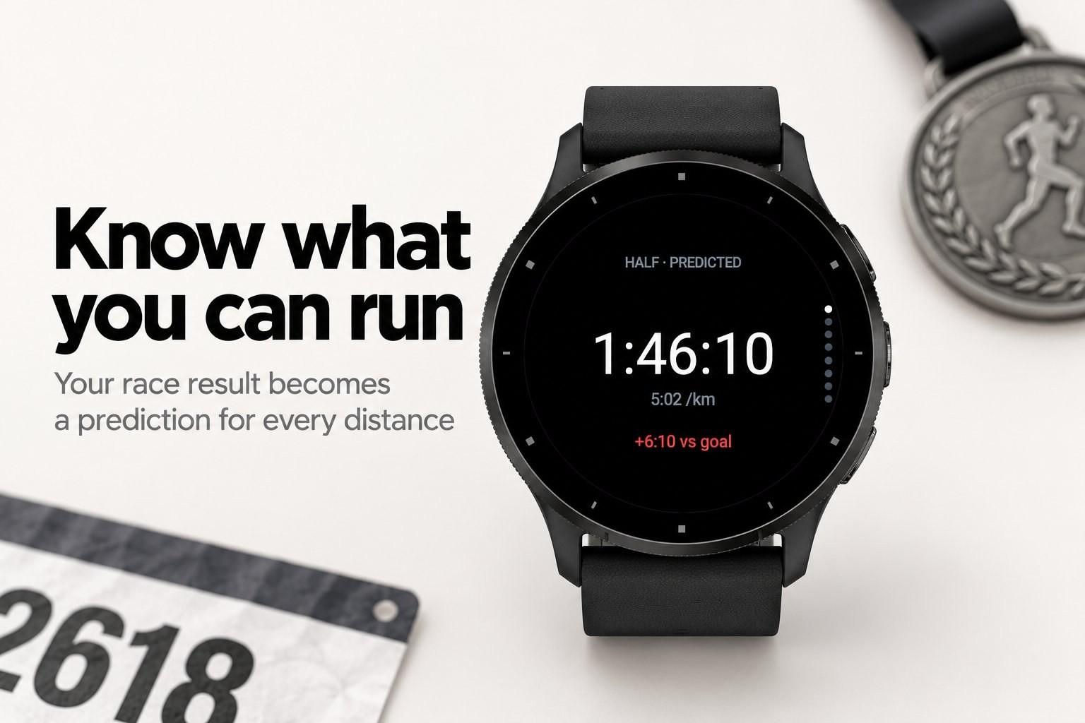 Racecast for Garmin: Race predictor: 5K to marathon from one result