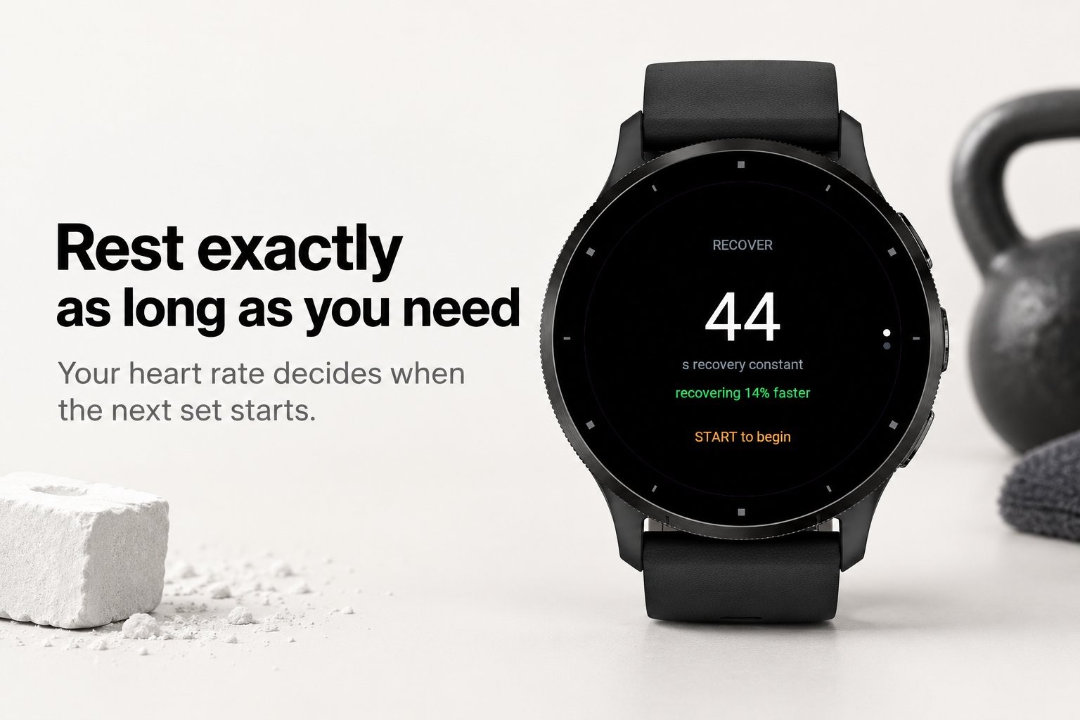 Recover for Garmin: Rest timer driven by your heart rate
