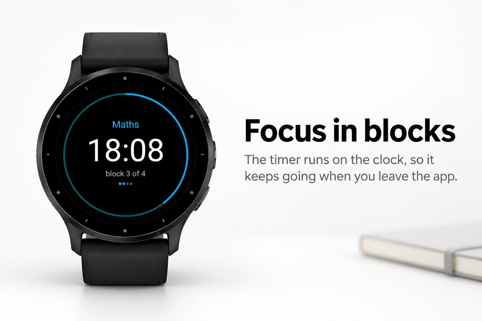 Studo for Garmin: Study blocks planned around your exams